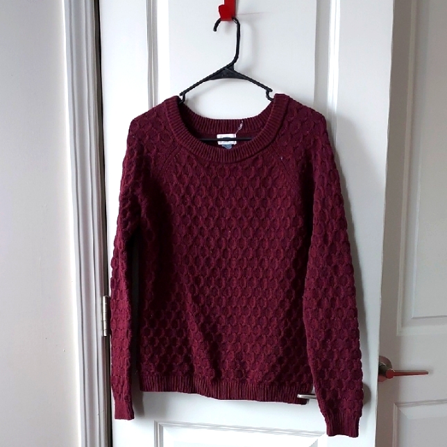 Old Navy Women's Burgundy Knit Sweater Medium